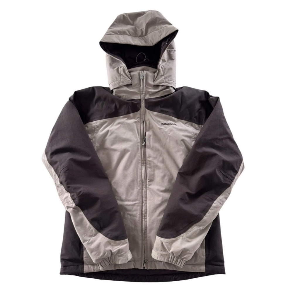 Patagonia Adult Small Brown/Tan Hooded Ski Outdoor Jacket Coat
